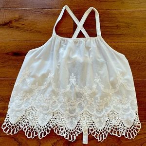 Adorable white crop cami